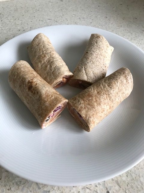 Wraps met zuivelspread en gerookte zalm