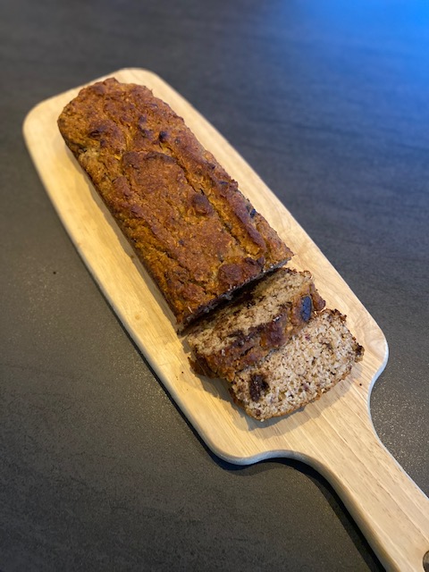 Glutenvrij bananenbrood met chocola en kokos